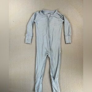 Little Sleepies Light Blue 6-12 Month Bamboo Zipper